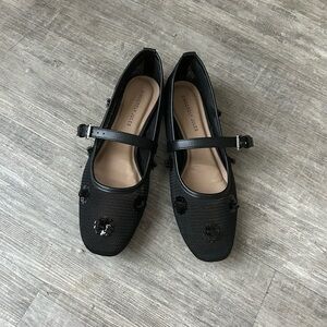 Sincerely Jules Black Ballet Flats w/Sequin Size 8